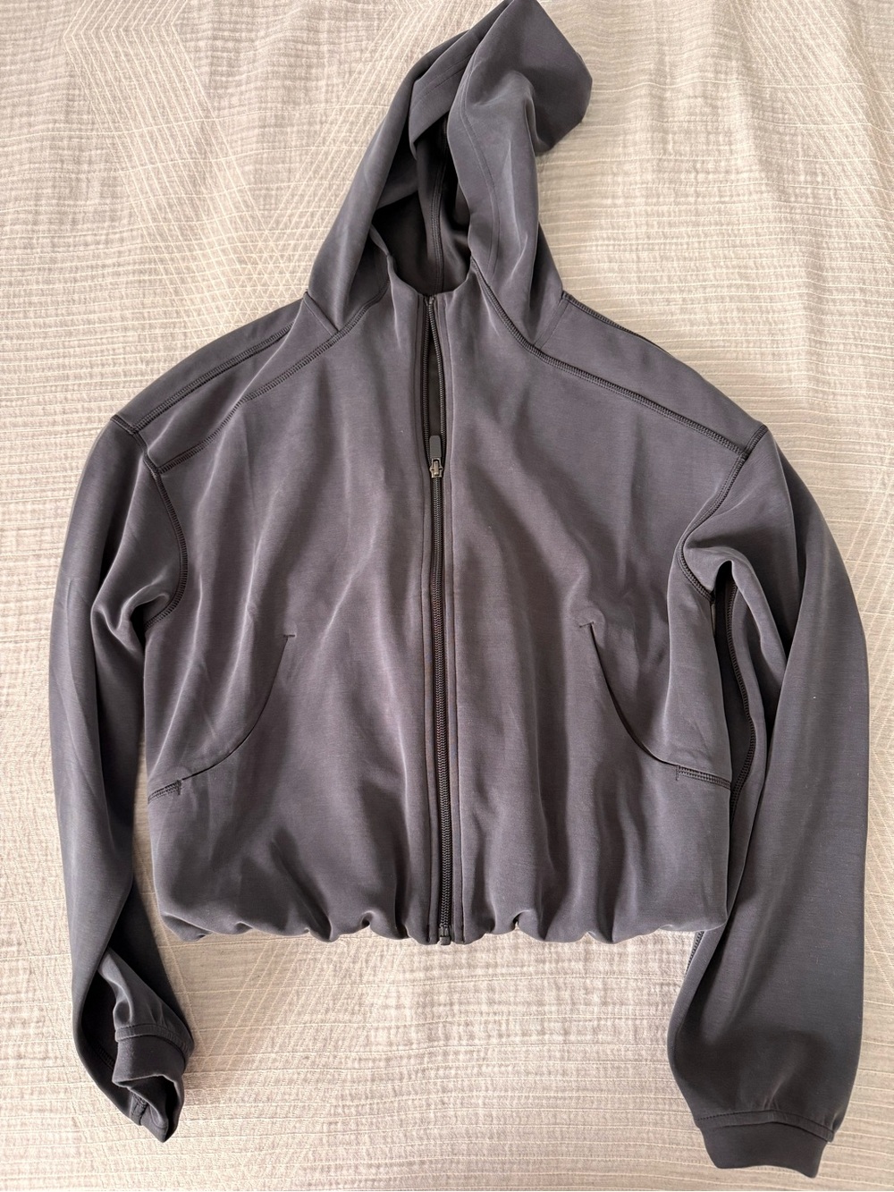 Lululemon Zip-Up Hooded Jacket - Charcoal Gray
